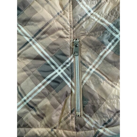 Christopher & Banks womens large Vest pink and grey zip up and pockets - Picture 10 of 12